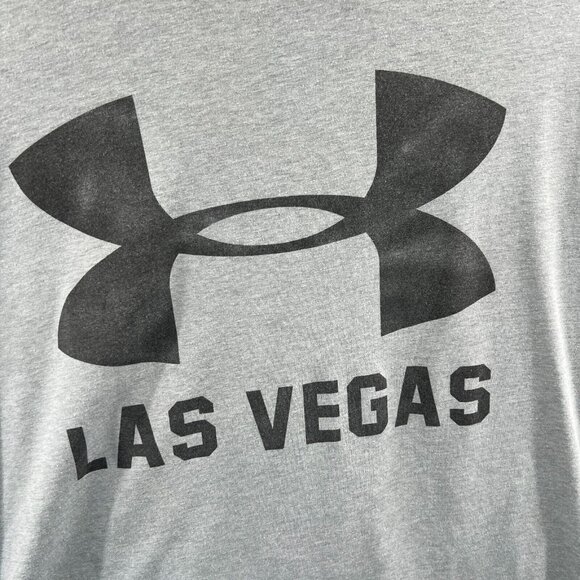 Under Armour Mens Shirt Large Gray Heatgear Las Vegas Pullover Short Sleeve Tee - Picture 3 of 9